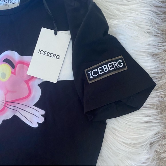 New  PINK PANTHER BLACK CREWNECK T-SHIRT - Picture 3 of 8